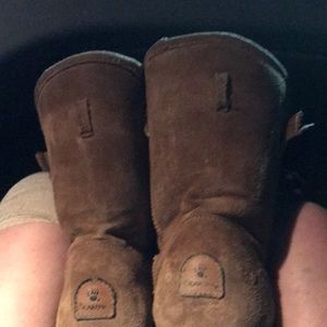 Khaki-Bear paw Snow Boots